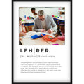 Personalisiertes Lehrer Definition Poster – Individuelles Foto-Geschenk mit Name & emotionalem Spruch als Abschiedsgeschenk, zum Geburtstag oder als Überraschung