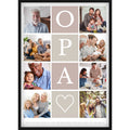 Personalisiertes Opa Foto-Collage Poster – Individuelles Geschenk mit 8 Fotos & emotionalem Spruch zum Geburtstag, Vatertag oder als Überraschung