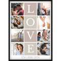 Personalisiertes LOVE Foto-Collage Poster – Individuelles Geschenk mit 8 Fotos & „Ich liebe dich“ Spruch zum Jahrestag, Valentinstag oder Geburtstag