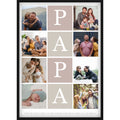 Personalisiertes Papa Foto-Collage Poster – Individuelles Geschenk mit 8 Fotos & emotionalem Spruch zum Vatertag, Geburtstag oder als Überraschung