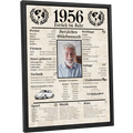 Personalisiertes Poster zum 70. Geburtstag Geschenk – Zeitung 1956 mit eigenem Foto & Name