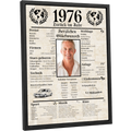 Personalisiertes Poster zum 50. Geburtstag Geschenk – Zeitung 1976 mit eigenem Foto & Name
