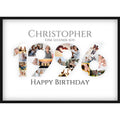 Fotocollage 30. Geburtstag – Personalisiertes Poster mit Fotos & Name | Geschenk zum 30 Geburtstag | Jahreszahl 1996