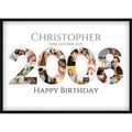 Fotocollage 18. Geburtstag – Personalisiertes Poster mit Fotos & Name | Geschenk zum 18 Geburtstag | Jahreszahl 2008