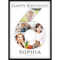 Fotocollage 6. Geburtstag – Personalisiertes Poster mit Fotos & Name | Geschenk zum 6 Geburtstag