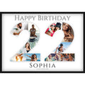 Fotocollage 22. Geburtstag – Personalisiertes Poster mit Fotos & Name | Geschenk zum 22 Geburtstag