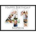 Fotocollage 41. Geburtstag – Personalisiertes Poster mit Fotos & Name | Geschenk zum 41 Geburtstag