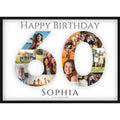 Fotocollage 60. Geburtstag – Personalisiertes Poster mit Fotos & Name | Geschenk zum 60 Geburtstag