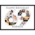 Fotocollage 69. Geburtstag – Personalisiertes Poster mit Fotos & Name | Geschenk zum 69 Geburtstag