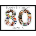 Fotocollage 80. Geburtstag – Personalisiertes Poster mit Fotos & Name | Geschenk zum 80 Geburtstag