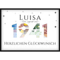 Geldgeschenk zum 85. Geburtstag 1941 – Personalisiertes Poster mit Jahreszahl & Name
