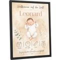 Personalisiertes Geburtsposter Baby mit Name & Geburtsdaten – Individuelles Baby Poster zur Geburt & Taufe – Geschenk für Jungen & Mädchen – Kinderzimmer Wandbild