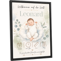 Personalisiertes Geburtsposter Baby mit Name & Geburtsdaten – Baby Poster zur Geburt – individuelles Kinderzimmer Bild – Geschenk zur Geburt, Taufe & Babyparty