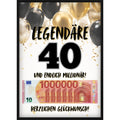 Geldgeschenk zum 40. Geburtstag – Originelle Geschenkidee für Männer & Frauen